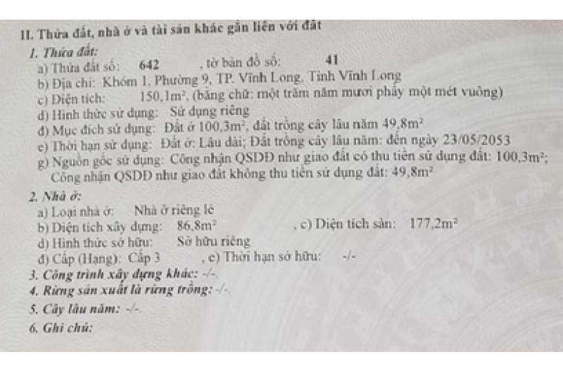  CHÍNH CHỦ CẦN BÁN NHÀ CỰC PHẨM 1 TRỆT 1 LẦU - ĐƯỜNG 4M Ô TÔ VÀO TẬN NHÀ